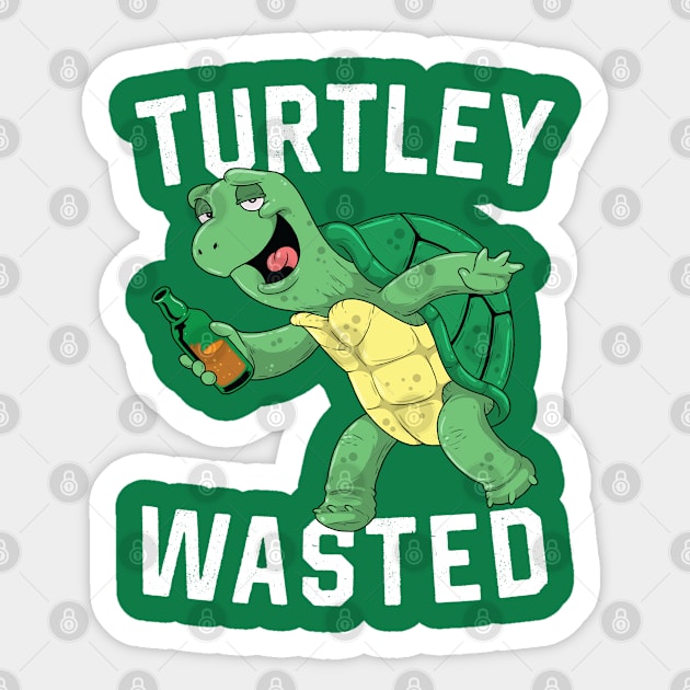 Turtley Wasted Sticker by GoshWow®